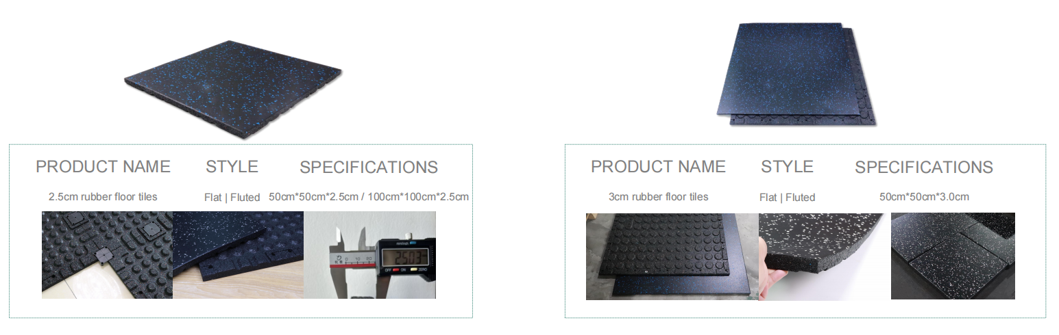 3.0cm Rubber floor tiles