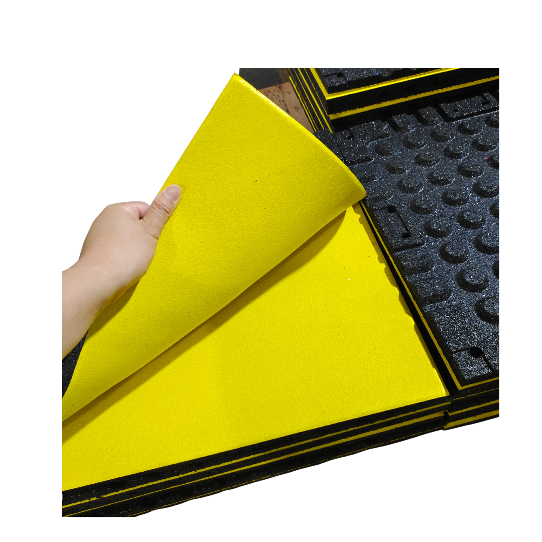 100% Color point composite rubber floor tiles