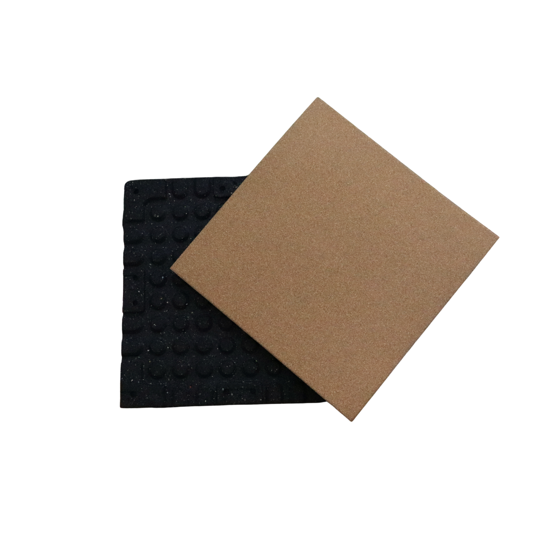 100% color dot wood grain composite rubber floor tiles