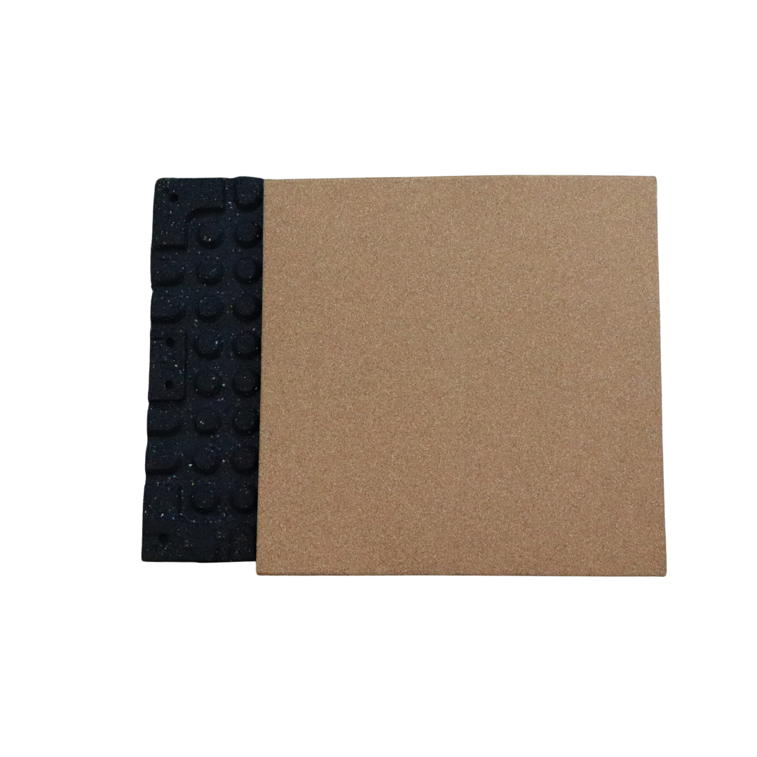 100% color dot wood grain composite rubber floor tiles