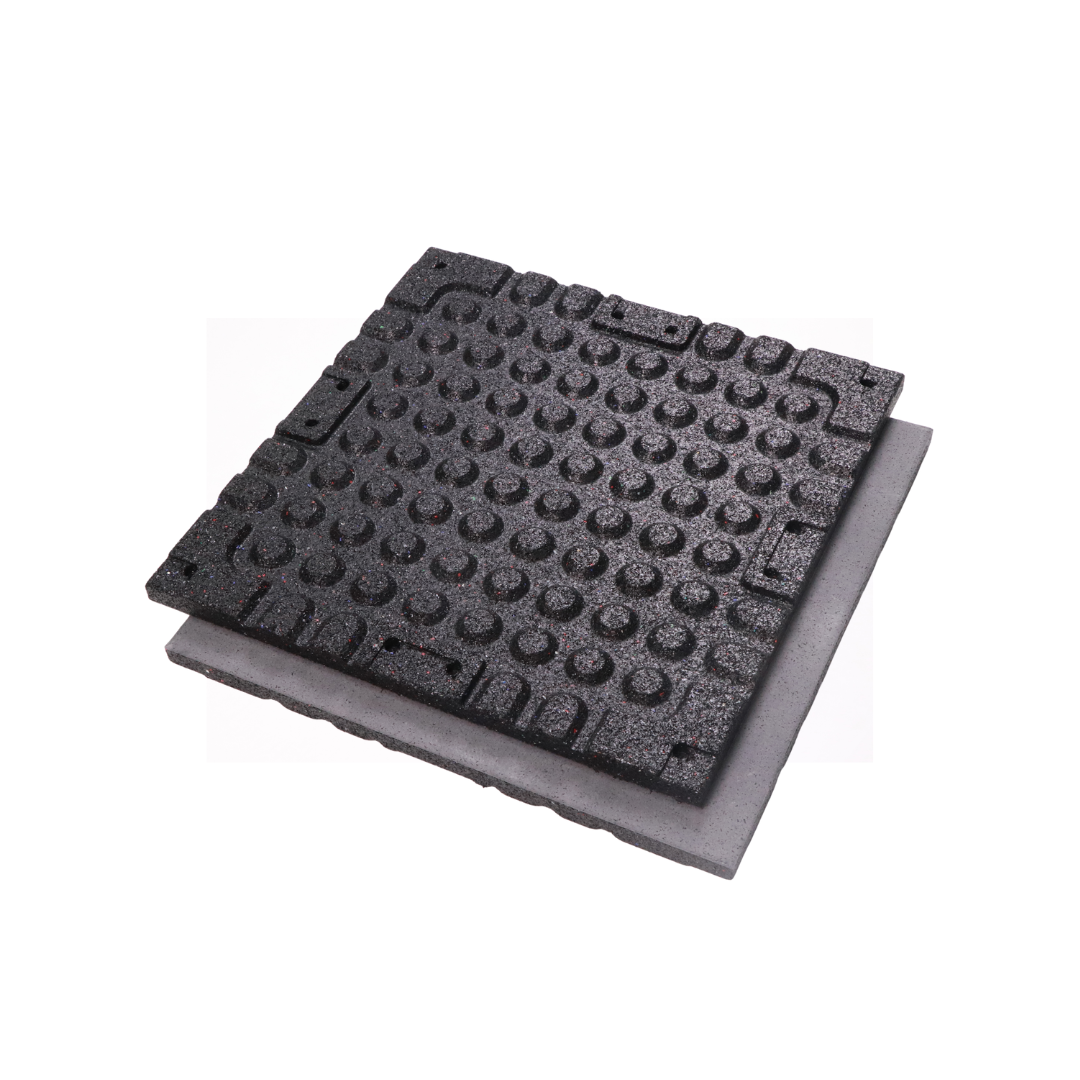 100% Color point composite rubber floor tiles